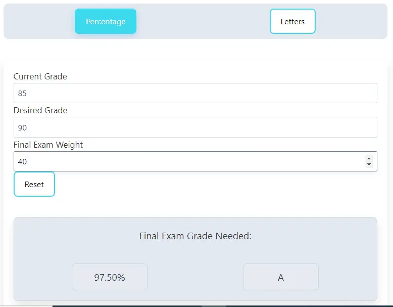 final Grade Calculator